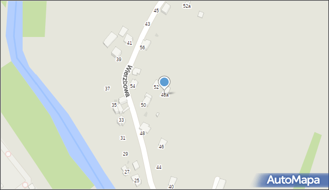 Krosno, Wierzbowa, 48a, mapa Krosna