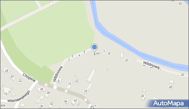 Krosno, Wiklinowa, 6, mapa Krosna