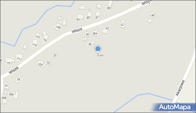 Krosno, Wisze, 38a, mapa Krosna