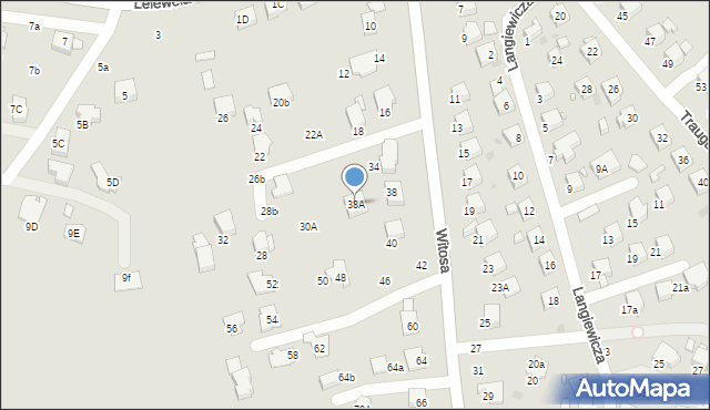 Krosno, Witosa Wincentego, 38A, mapa Krosna