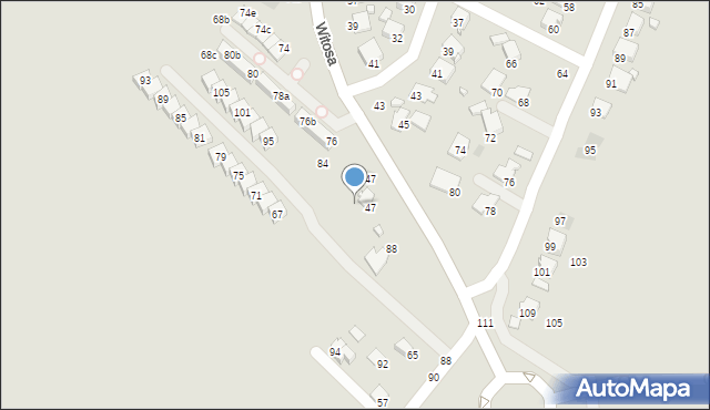 Krosno, Witosa Wincentego, 86, mapa Krosna