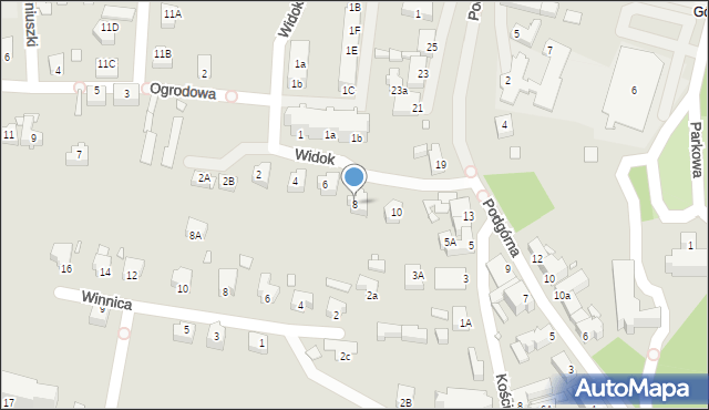 Krosno Odrzańskie, Widok, 8, mapa Krosno Odrzańskie