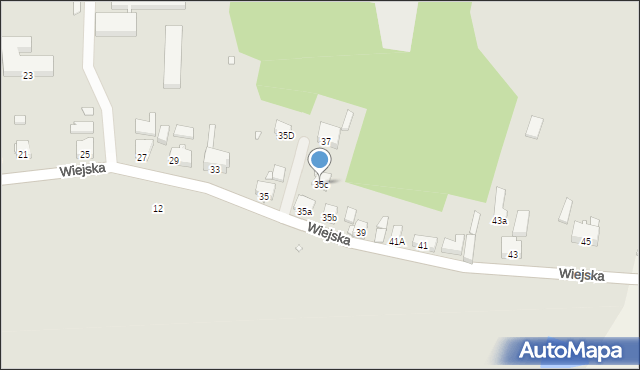 Krosno Odrzańskie, Wiejska, 35c, mapa Krosno Odrzańskie