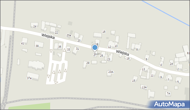 Krotoszyn, Wiejska, 27, mapa Krotoszyna