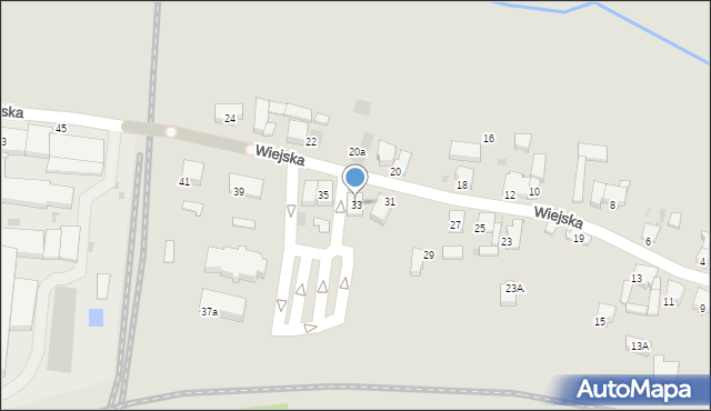 Krotoszyn, Wiejska, 33, mapa Krotoszyna