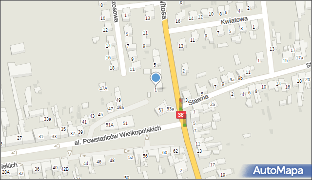 Krotoszyn, Witosa Wincentego, 1, mapa Krotoszyna