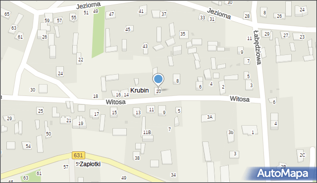 Krubin, Witosa Wincentego, 10, mapa Krubin