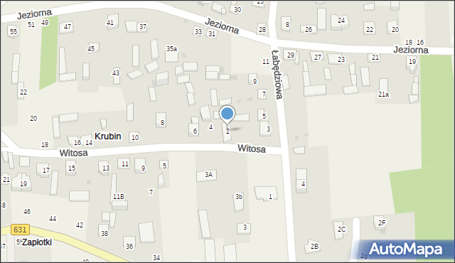 Krubin, Witosa Wincentego, 2, mapa Krubin