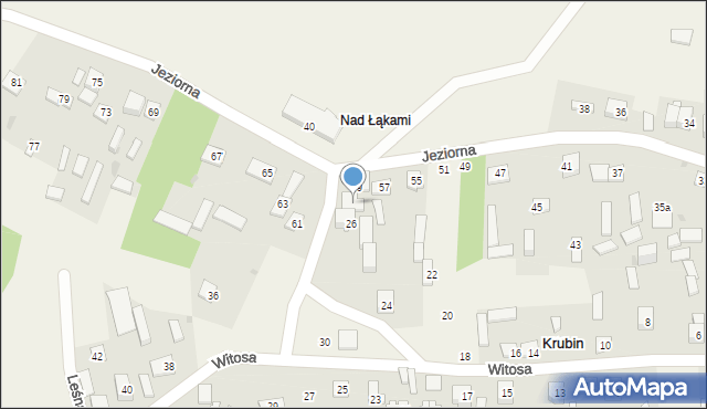 Krubin, Witosa Wincentego, 28, mapa Krubin