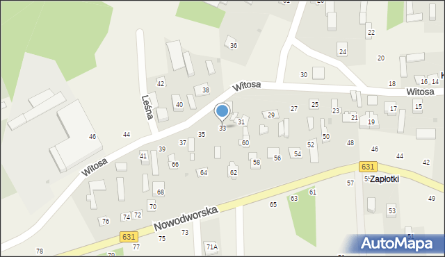 Krubin, Witosa Wincentego, 33, mapa Krubin