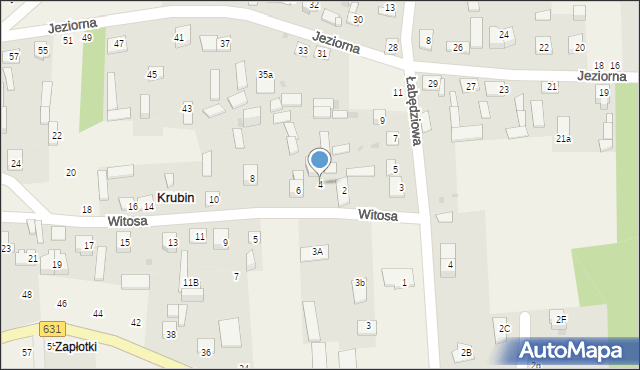 Krubin, Witosa Wincentego, 4, mapa Krubin