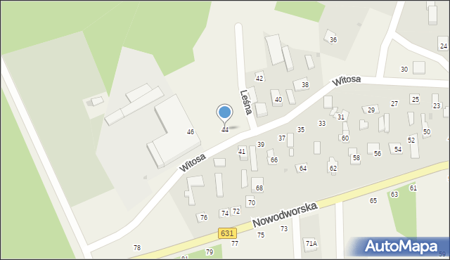 Krubin, Witosa Wincentego, 44, mapa Krubin