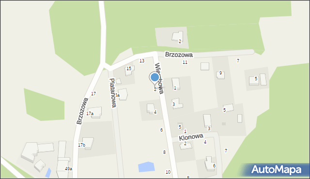 Kruszyn Krajeński, Wierzbowa, 2, mapa Kruszyn Krajeński