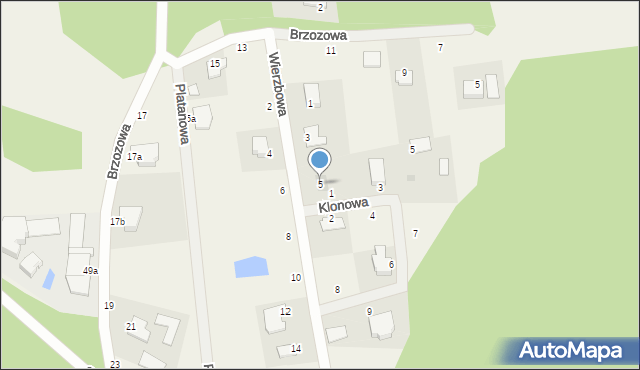 Kruszyn Krajeński, Wierzbowa, 5, mapa Kruszyn Krajeński