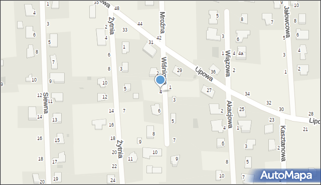 Kruszyn Krajeński, Wiśniowa, 4, mapa Kruszyn Krajeński