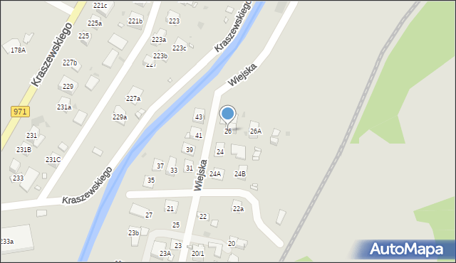 Krynica-Zdrój, Wiejska, 26, mapa Krynica-Zdrój