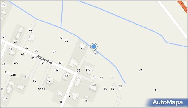 Kryniczno, Wiosenna, 39, mapa Kryniczno