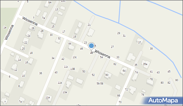 Kryniczno, Wiosenna, 48, mapa Kryniczno