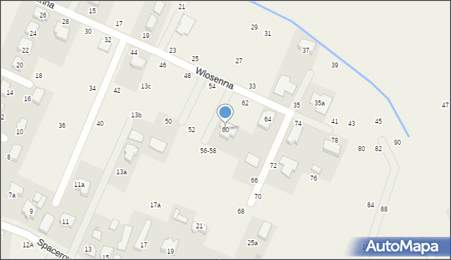 Kryniczno, Wiosenna, 60, mapa Kryniczno
