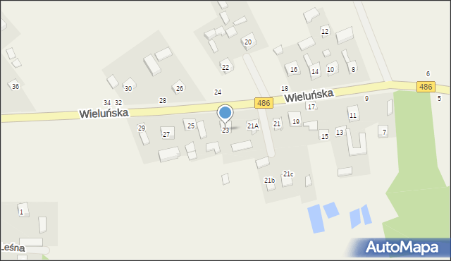 Krzeczów, Wieluńska, 23, mapa Krzeczów