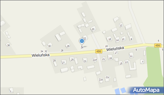 Krzeczów, Wieluńska, 24, mapa Krzeczów