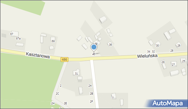 Krzeczów, Wieluńska, 40, mapa Krzeczów