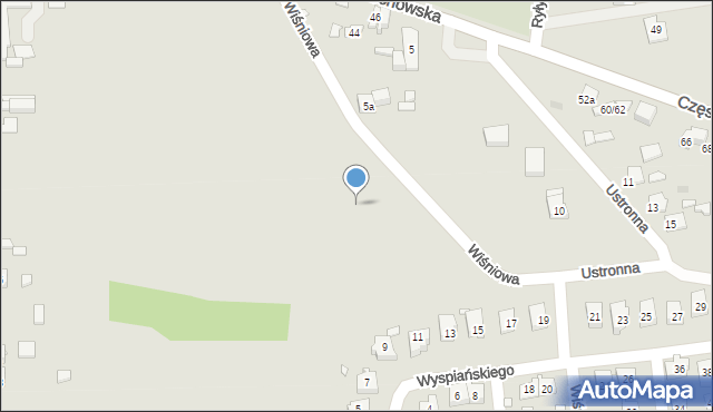 Krzepice, Wiśniowa, 6, mapa Krzepice