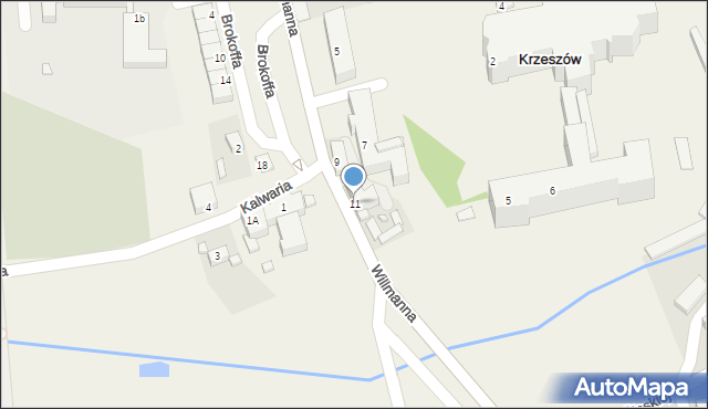 Krzeszów, Willmanna Michała, 11, mapa Krzeszów