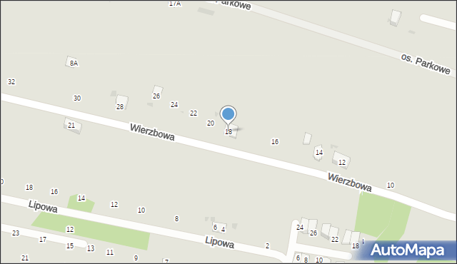 Krzeszowice, Wierzbowa, 18, mapa Krzeszowice