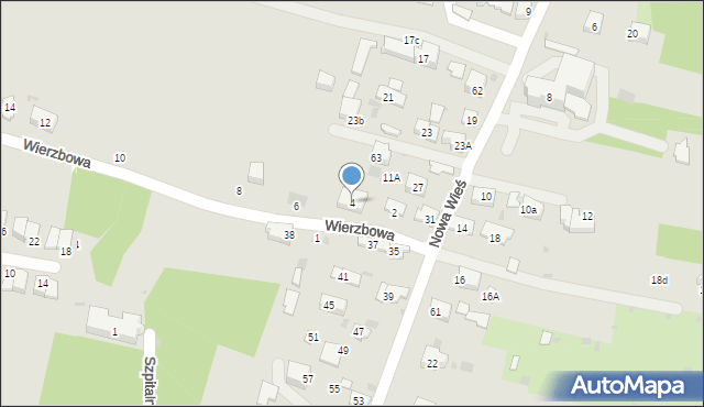 Krzeszowice, Wierzbowa, 4, mapa Krzeszowice