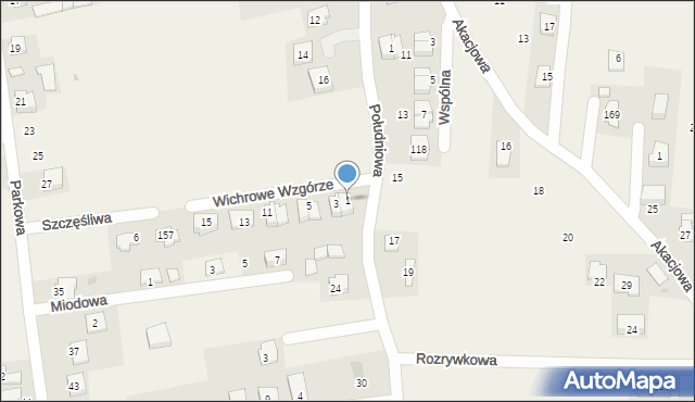 Krzysztoforzyce, Wichrowe Wzgórze, 1, mapa Krzysztoforzyce