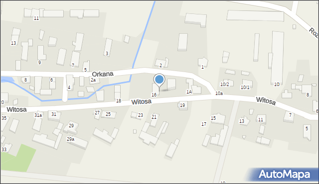 Krzywizna, Witosa Wincentego, 16a, mapa Krzywizna