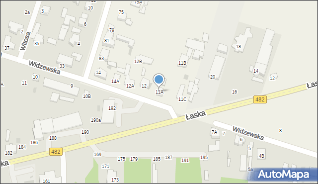 Ksawerów, Widzewska, 11A, mapa Ksawerów