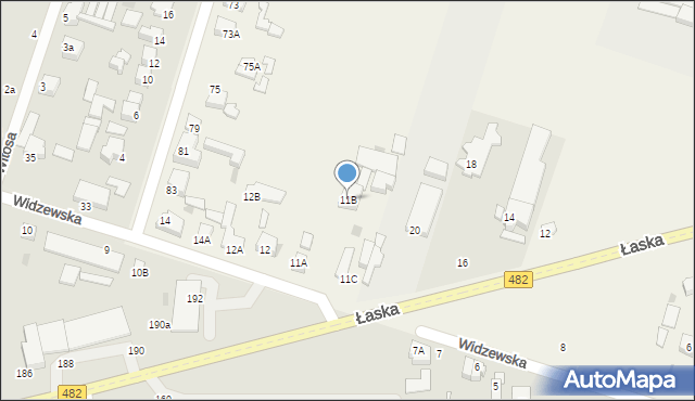 Ksawerów, Widzewska, 11B, mapa Ksawerów