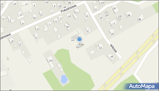 Księżyno, Witosa Wincentego, 12e, mapa Księżyno