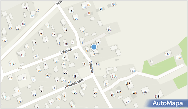 Księżyno, Witosa Wincentego, 9, mapa Księżyno