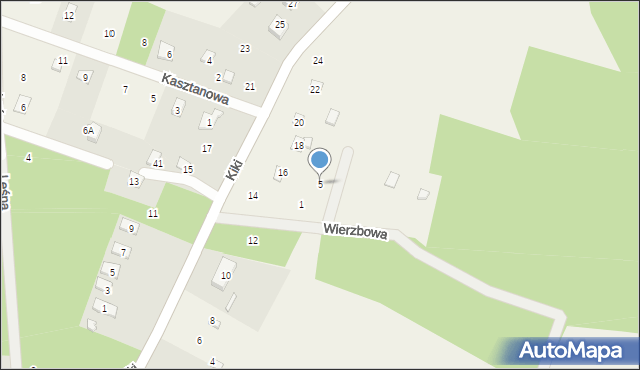 Kucoby, Wierzbowa, 5, mapa Kucoby