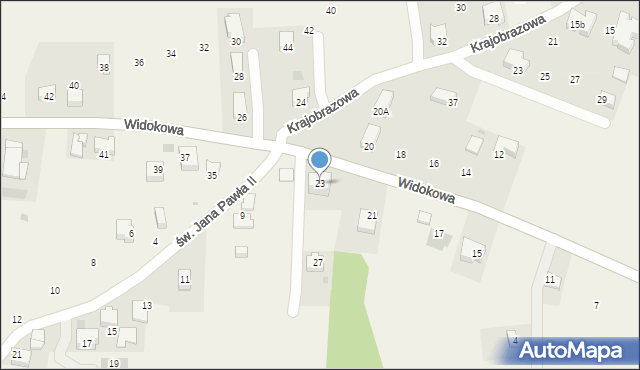 Kulerzów, Widokowa, 23, mapa Kulerzów