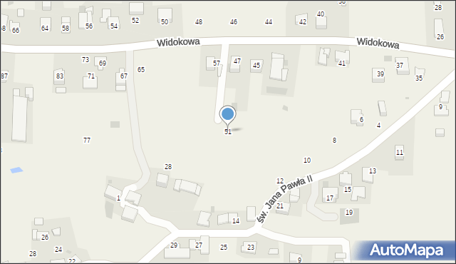 Kulerzów, Widokowa, 51, mapa Kulerzów