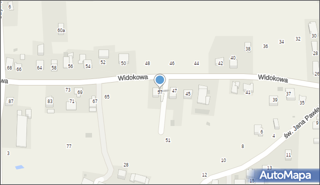 Kulerzów, Widokowa, 57, mapa Kulerzów