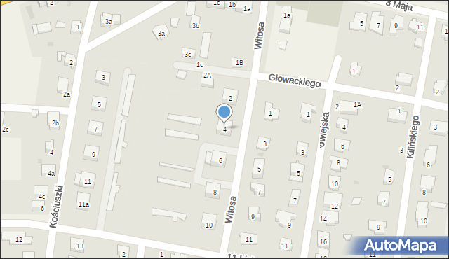 Kunice, Witosa Wincentego, 4, mapa Kunice