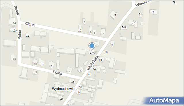 Kurów, Wieluńska, 47A, mapa Kurów