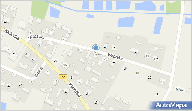 Kurzelów, Witczyka Henryka, ks., 10, mapa Kurzelów