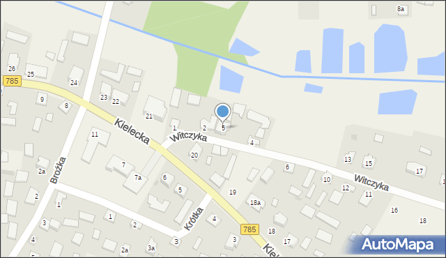 Kurzelów, Witczyka Henryka, ks., 5, mapa Kurzelów