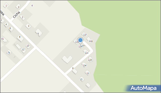 Kurzętnik, Wiejska, 11d, mapa Kurzętnik