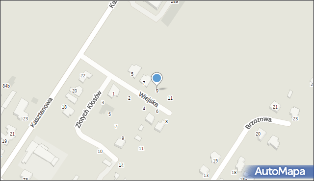Kutno, Wiejska, 9, mapa Kutno