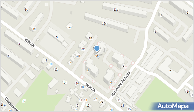 Kutno, Wilcza, 9a, mapa Kutno