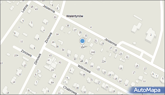 Kutno, Wiśniowa, 30A, mapa Kutno