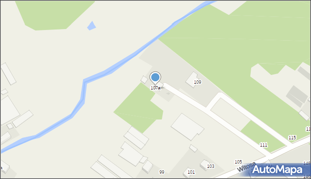 Kuźnica Kiedrzyńska, Witosa Wincentego, 107a, mapa Kuźnica Kiedrzyńska