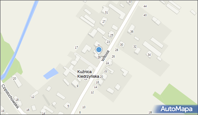 Kuźnica Kiedrzyńska, Witosa Wincentego, 19, mapa Kuźnica Kiedrzyńska